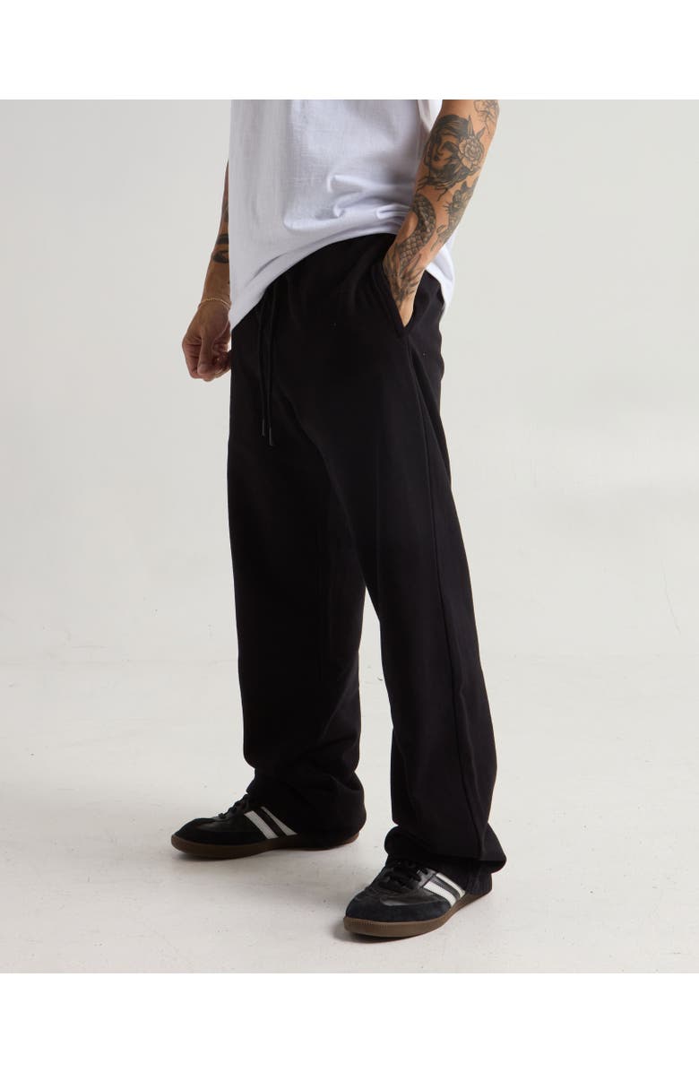 Shaka Wear Garment Dye Straight Leg Sweatpants, Alternate, color, Black