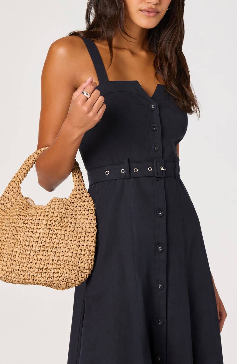 ASTR the Label McKinely Cotton Blend Dress, Alternate, color, Navy