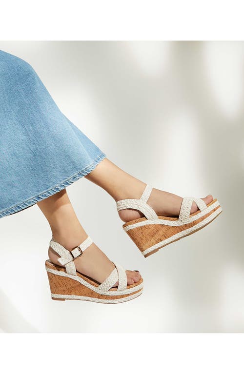 Dune London Kelisa Platform Wedge Sandal In White