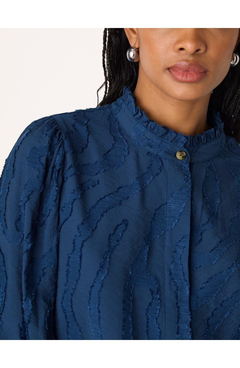 Whistles Animal Textured Shirt, Alternate, color, Navy