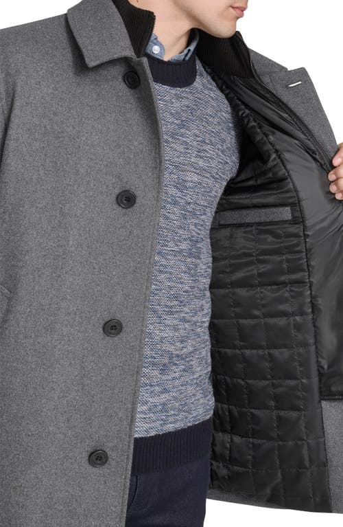 Kenneth Cole New York Single Button Wool Blend Knit Blazer In Gray