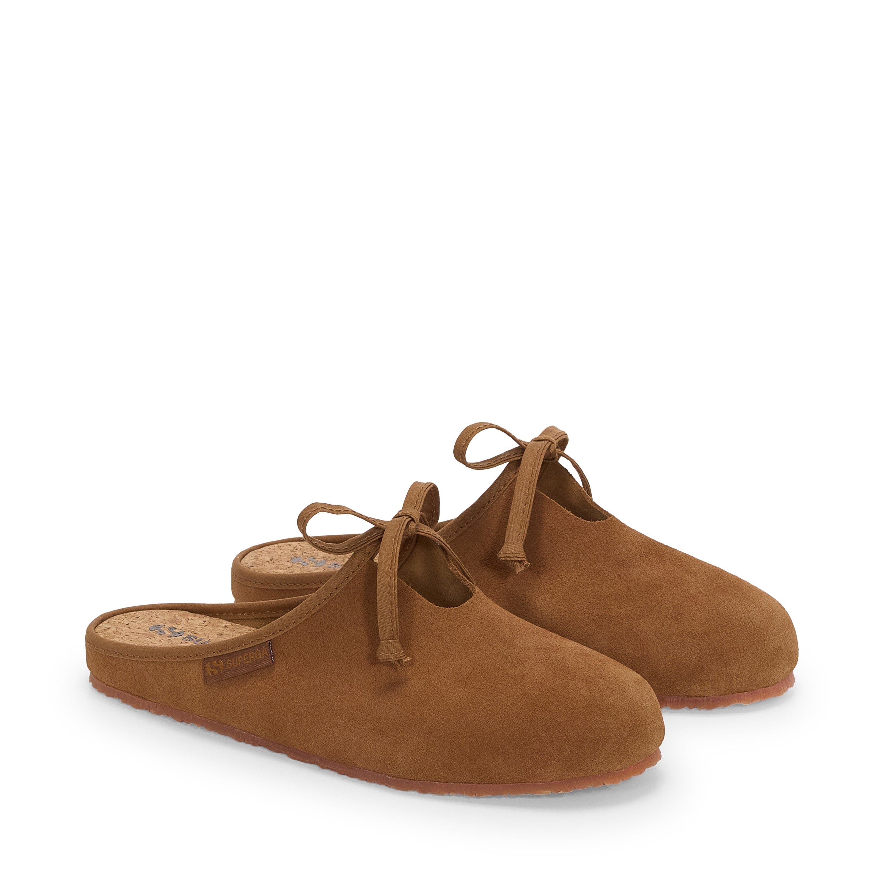 Superga 2445 Ballerina Mule Suede, Alternate, color, Brown Brique