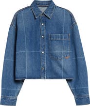 Alexander Wang Crop Denim Shirt Jacket