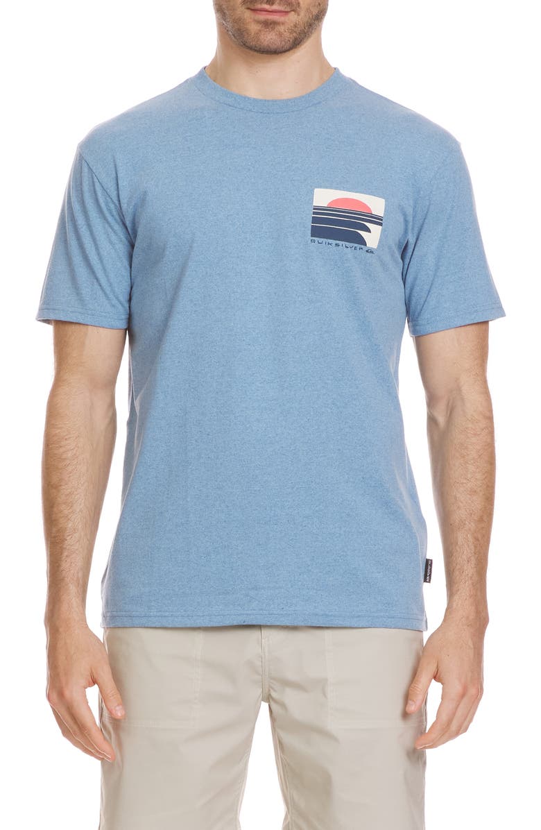 Quiksilver Incoming Mod Graphic T-Shirt, Main, color, Niagara Heather