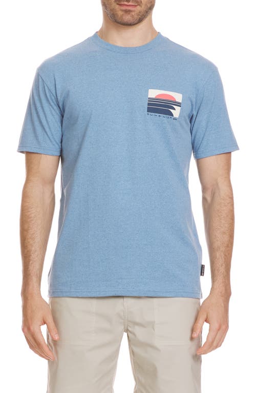 Quiksilver Incoming Mod Graphic T-shirt In Niagara Heather