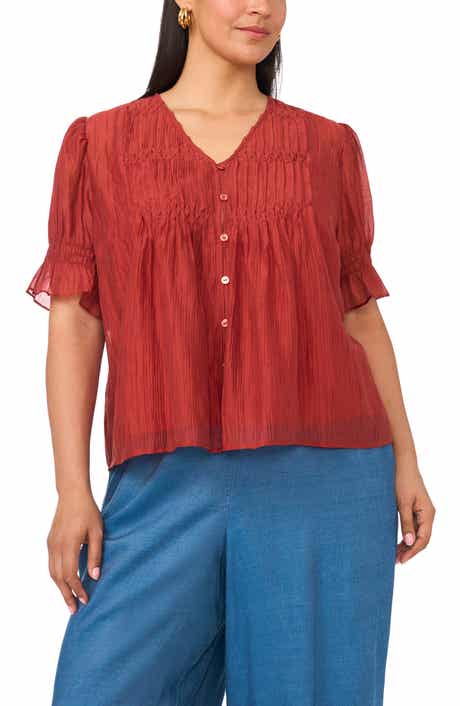 Pleated Ruffle Top
