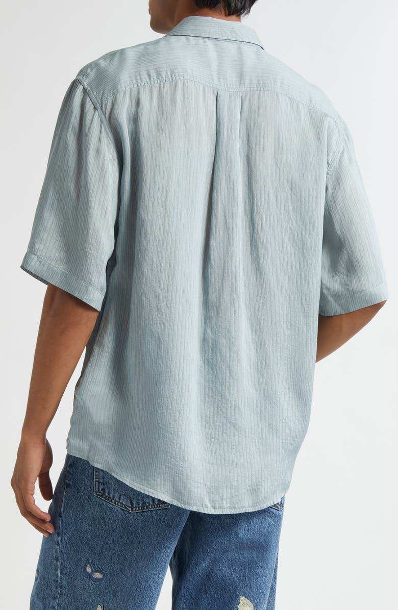 OUR LEGACY Beyond Button-Up Shirt, Alternate, color, Geo Stripe Ceremonial Viscose