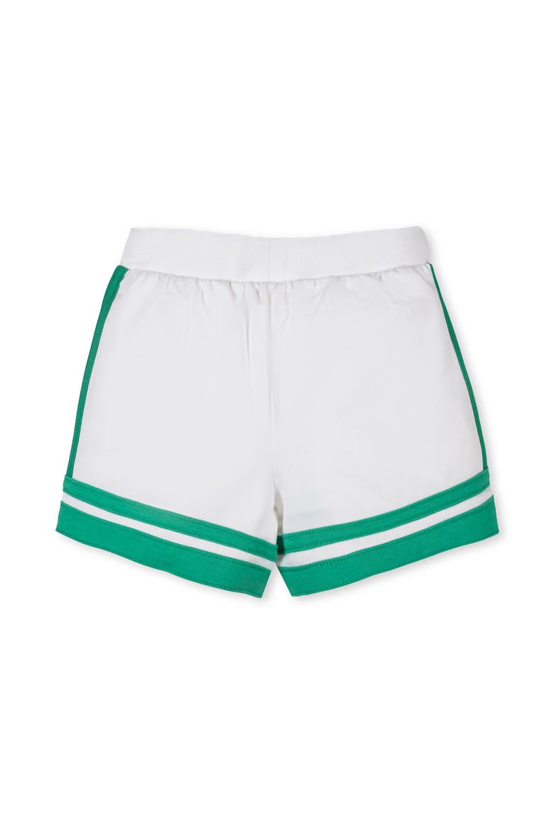 Kids' Organic French Terry Pull-On Short, Alternate, color, White and Green