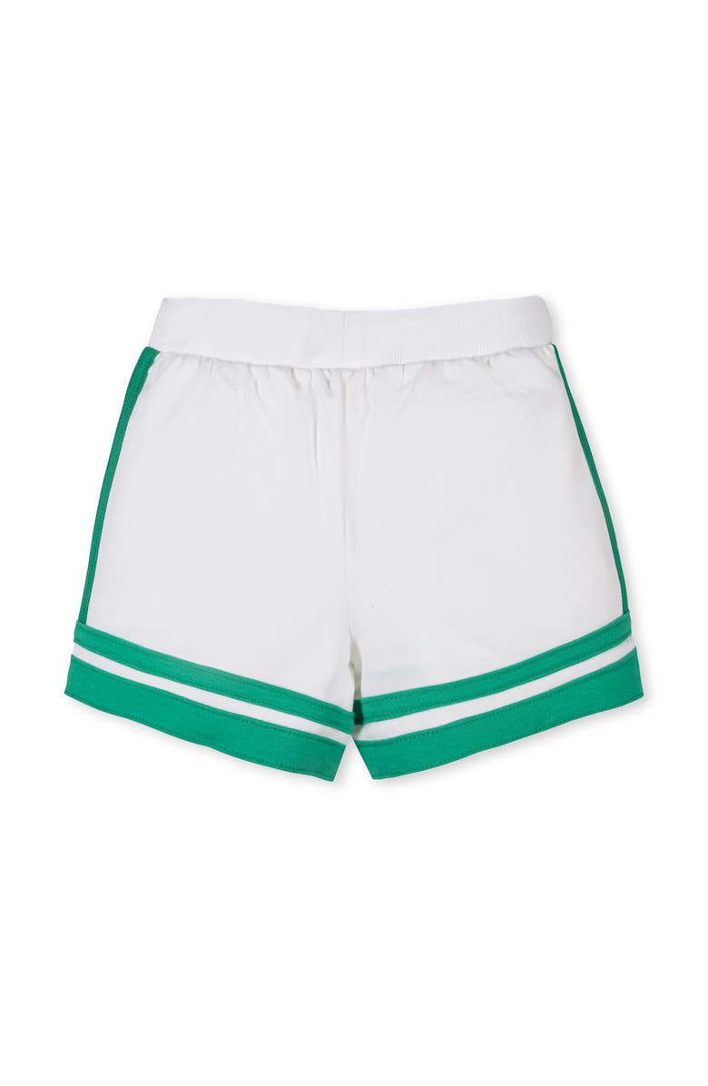 Hope & Henry Kids' Organic French Terry Pull-On Short, Alternate, color, White And Green