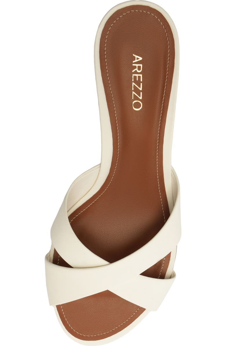 Arezzo Ava Wedge Sandal, Alternate, color, Crema White