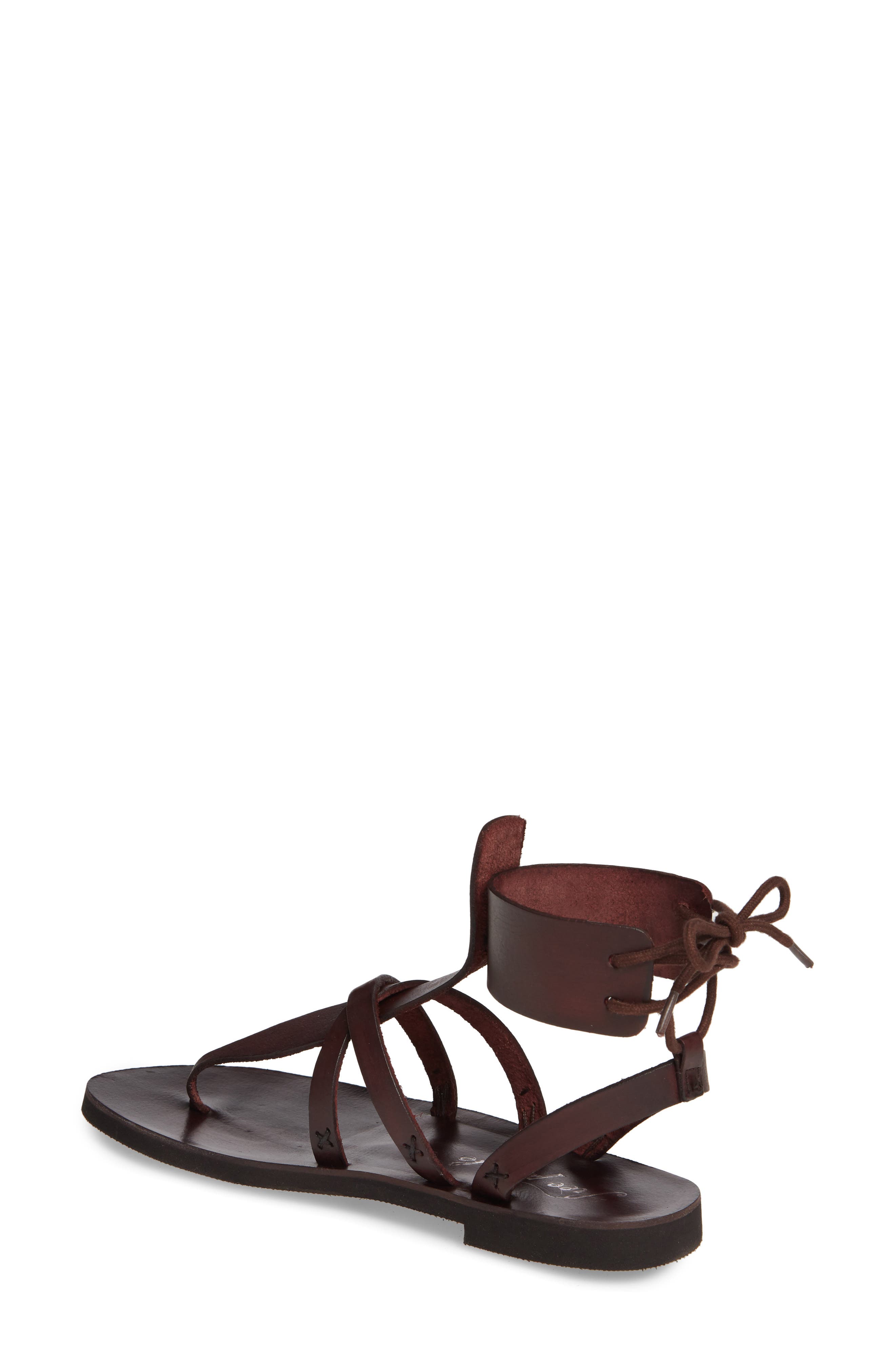 Free People Vacation Day Sandal, Alternate, color, Dark Red