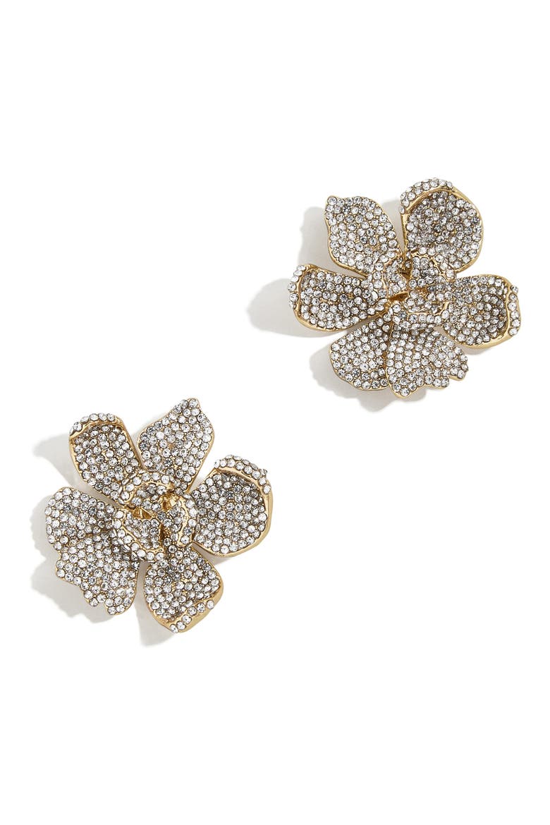 Daffodil Earrings, Main, color, CLEAR