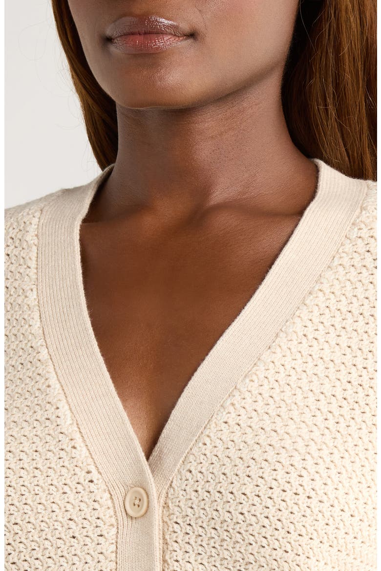 Robin Cotton & Marino Wool Blend Cardigan, Alternate, color, SEASHELL