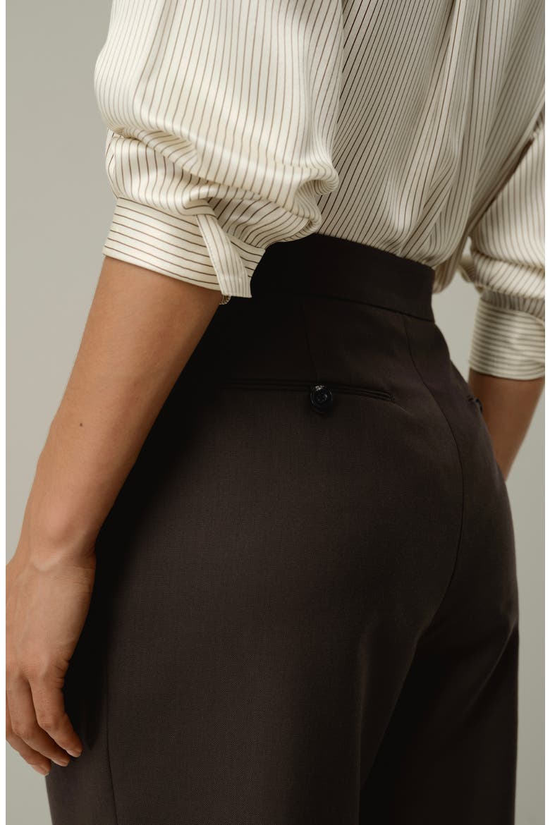 Women's Wool-Silk Bermuda Shorts, Alternate, color, Chestnut