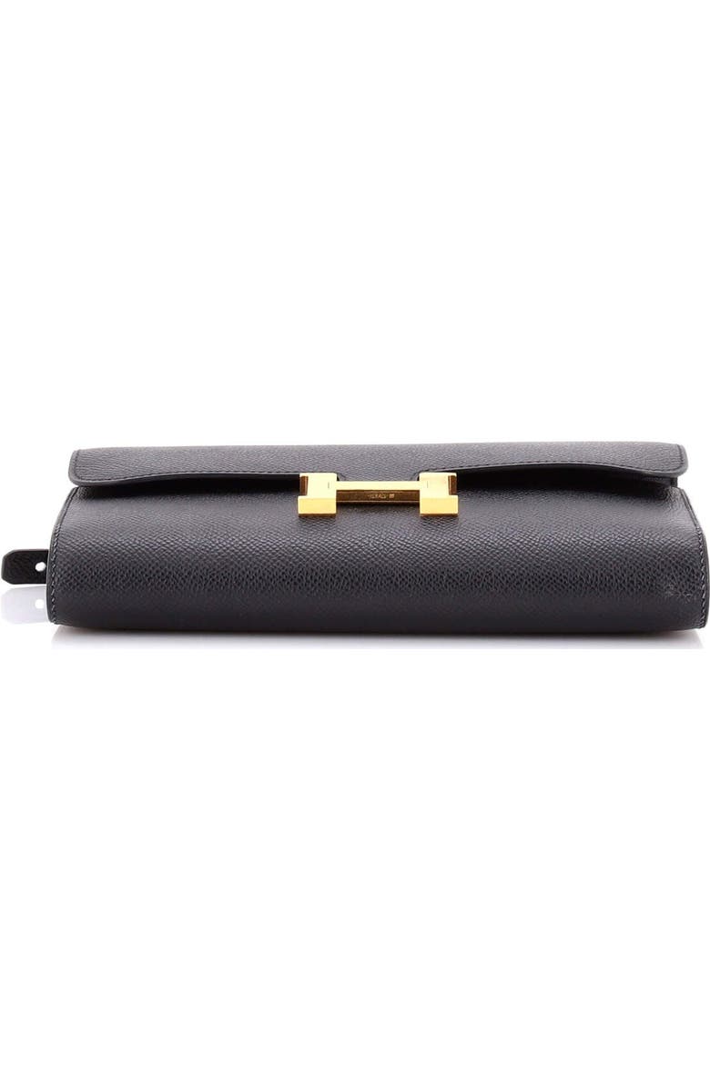 Pre-Owned Hermes Constance To Go Wallet Epsom, Alternate, color, Noir