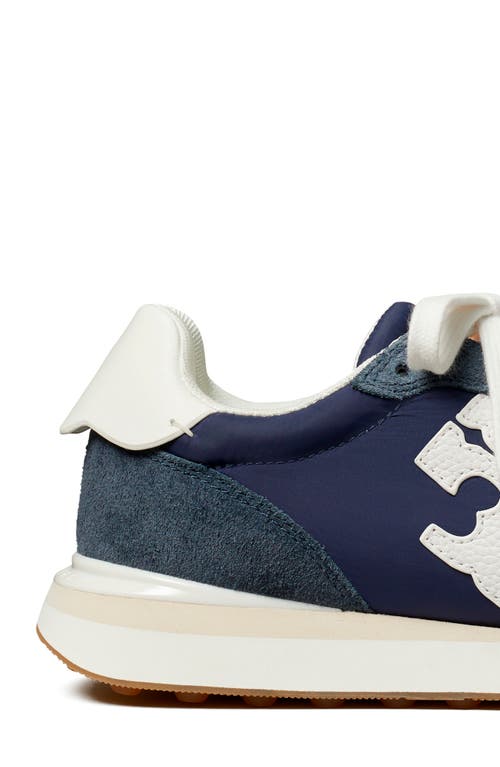 Shop Tory Burch Destiny Trainer Sneaker In Retro Navy/retro Navy/purity