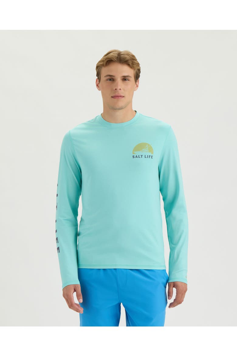 Seas the Day  Performance Long Sleeve Tee, Main, color, TIBETAN STONE HEATHER