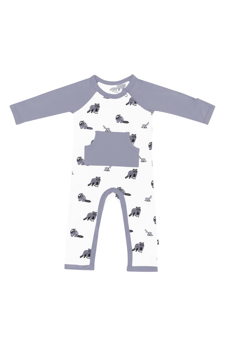 Kyte BABY Raccoon Longall Romper, Main, color,