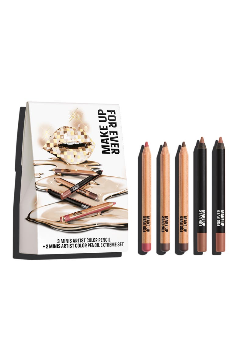 Mini Artist Color Pencil Original & Extreme Lip Liner 5-Piece Set $66 Value, Main, color, NONE