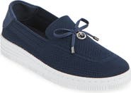 GLORIA VANDERBILT Annette Bow Charm Knit Slip-On Sneaker