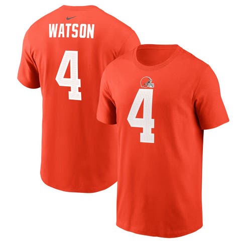 Men's Nike Deshaun Watson Orange Cleveland Browns Player Name & Number T-Shirt
