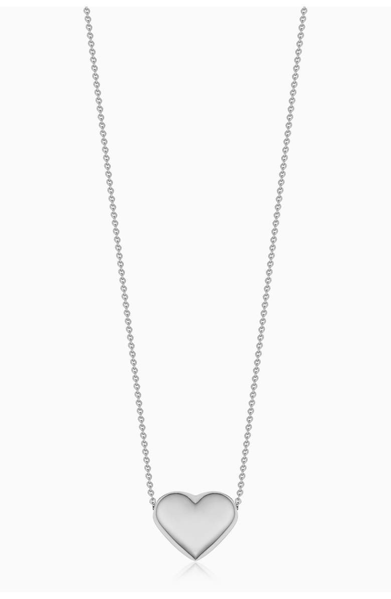 Oradina 10K Gold Heart of Gold Pendant Necklace, Main, color, White Gold