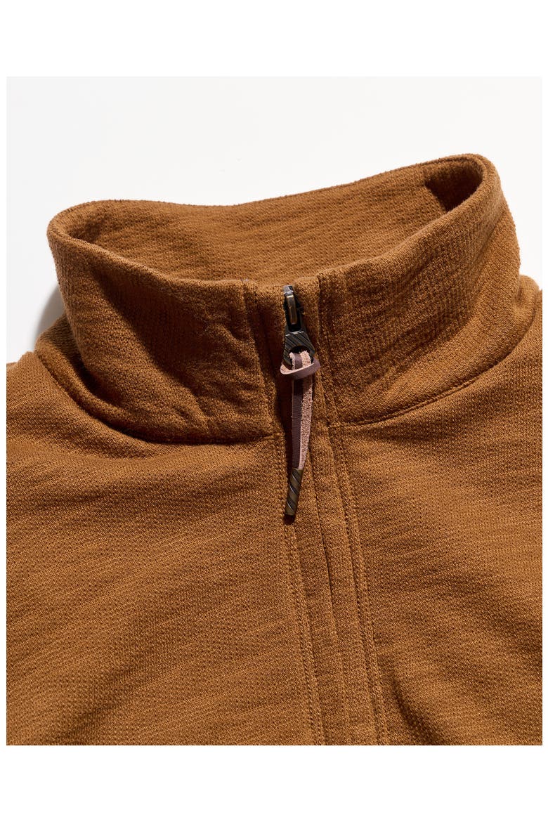 French Terry Half Zip Pullover, Alternate, color, BILLYS BROWN