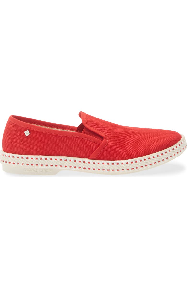 Rivieras Classic Canvas Slip-On Loafer, Alternate, color, Rouge