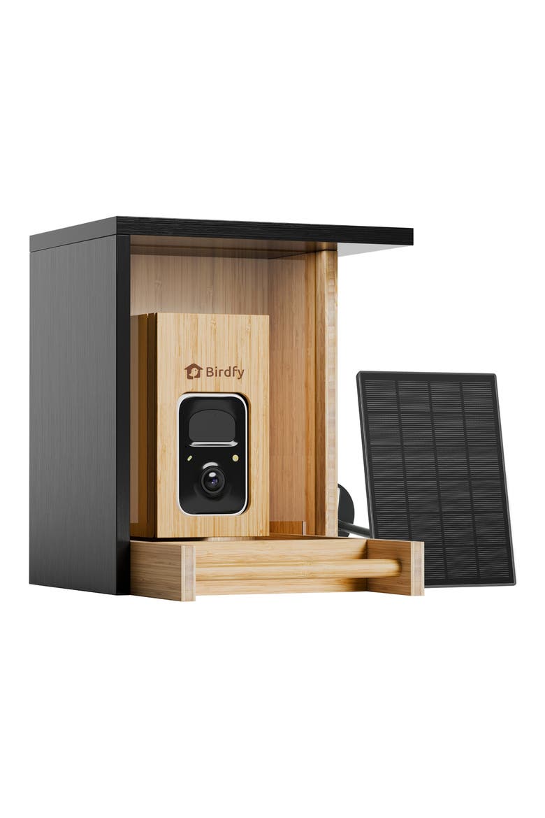 Bamboo Mini AI Solar Powered Bird Feeder, Main, color, NO COLOR