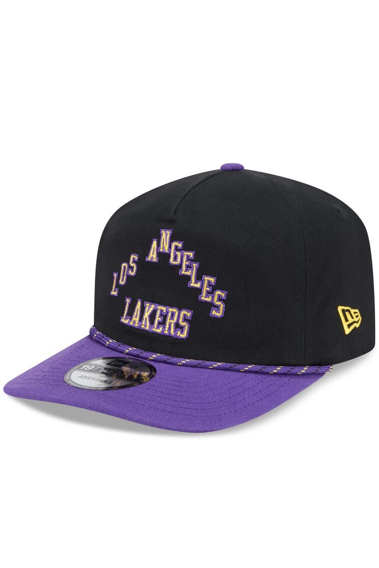 Men's New Era Black/Purple Los Angeles Lakers 2025/26 City Edition 19TWENTY Adjustable Hat, Alternate, color, Black