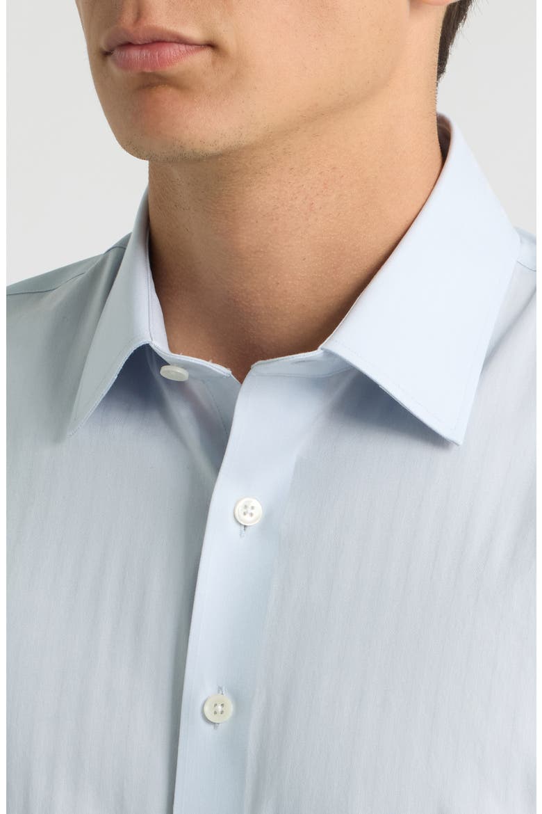 Trim Fit Performance Herringbone Shirt, Alternate, color, BLUE SPIGATO HERRINGBONE
