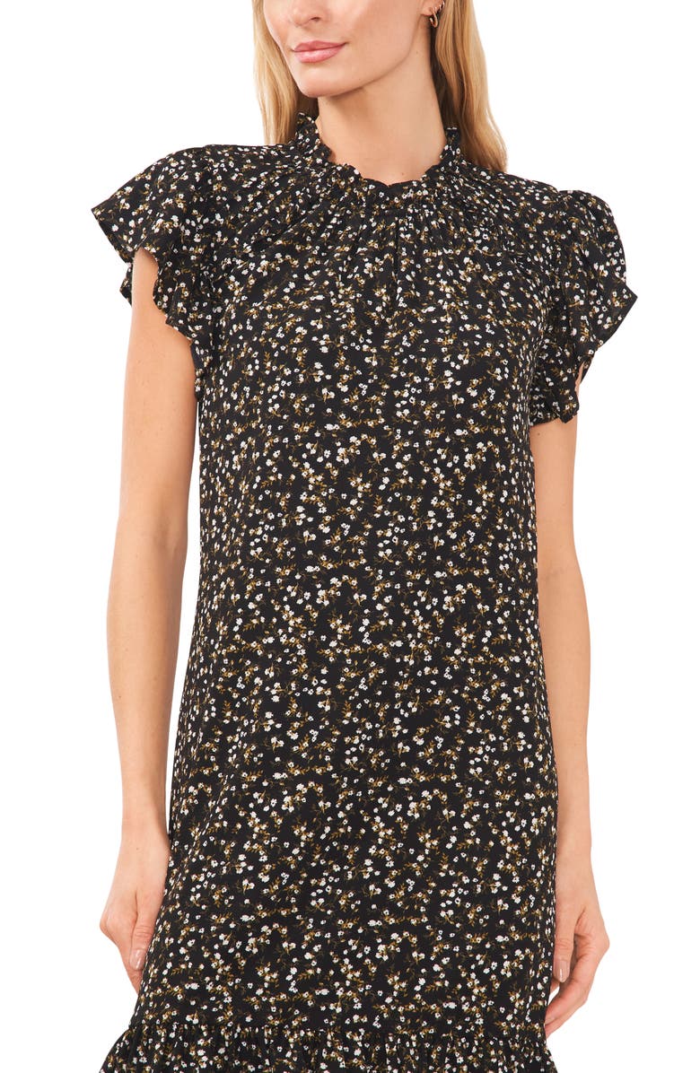 CeCe Floral Ruffle Dress, Alternate, color,