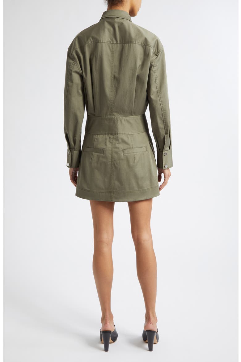 Brady Long Sleeve Utility Minidress, Alternate, color, DUSTY OLIVE