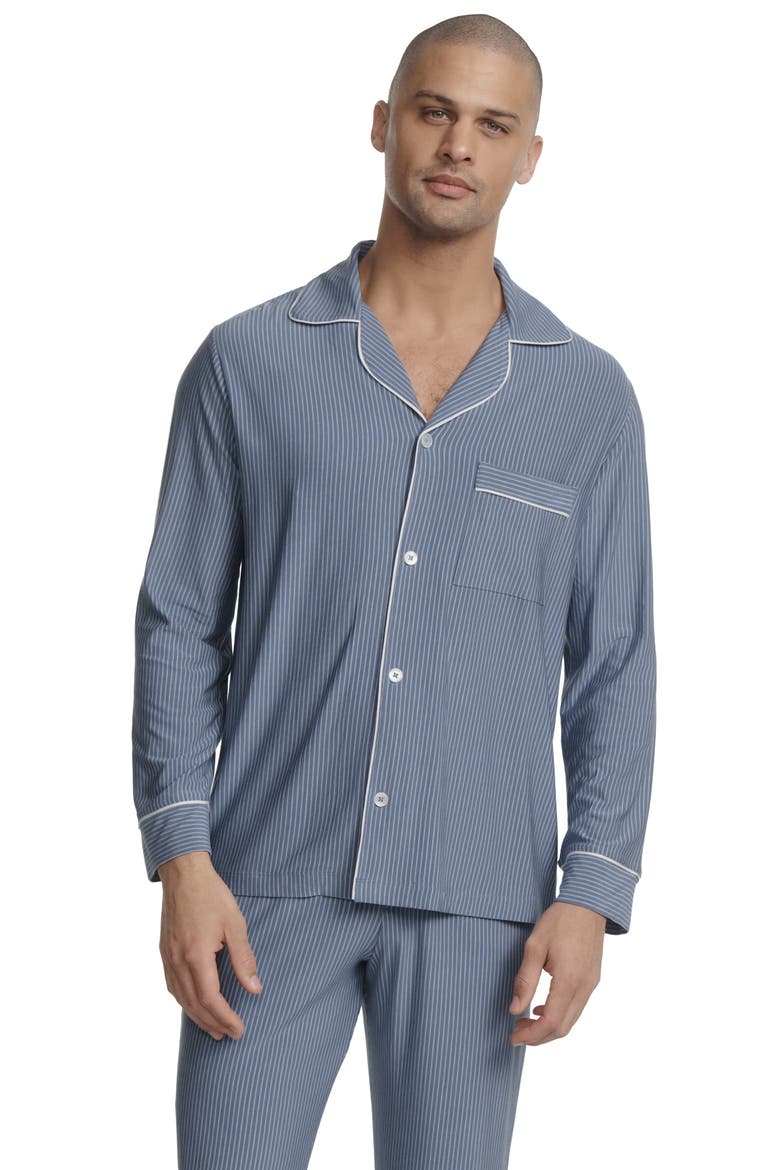 William Print Stretch Tencel® Modal Pajamas, Alternate, color, DUO STRIPE SLATE BLUE