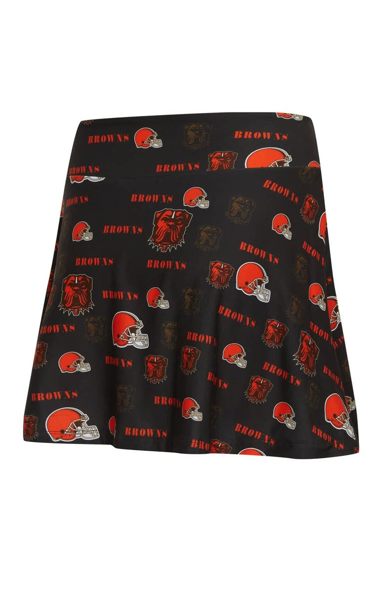 CONCEPTS SPORT Women's Concepts Sport Brown Cleveland Browns Mosaic Allover Print Skort, Alternate, color, Brown