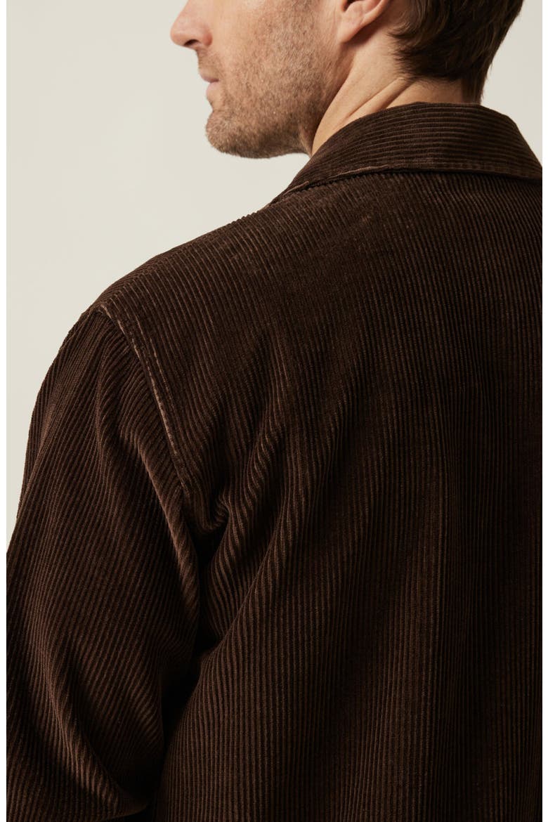 Corduroy Overshirt, Alternate, color, CHOCOLATE BROWN