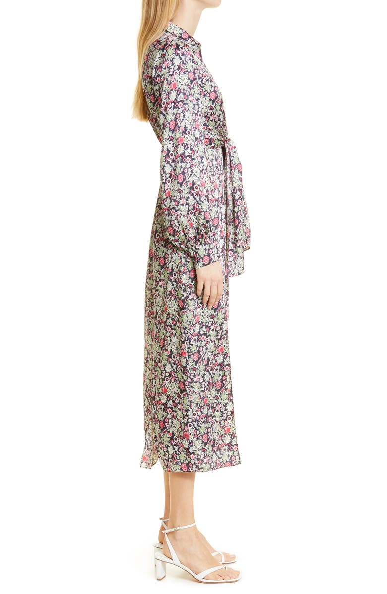 Cinq à Sept Quin Floral Print Long Sleeve Dress, Alternate, color, 