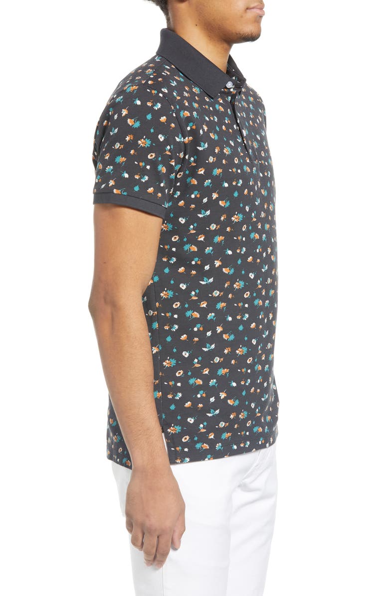 Bonobos Slim Fit Floral Piqué Polo, Alternate, color, 