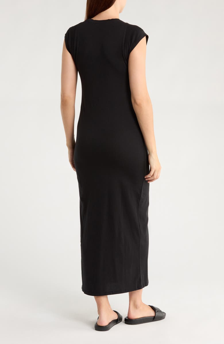 FRAME Le Muscle Cap Sleeve Maxi Dress, Alternate, color, Noir