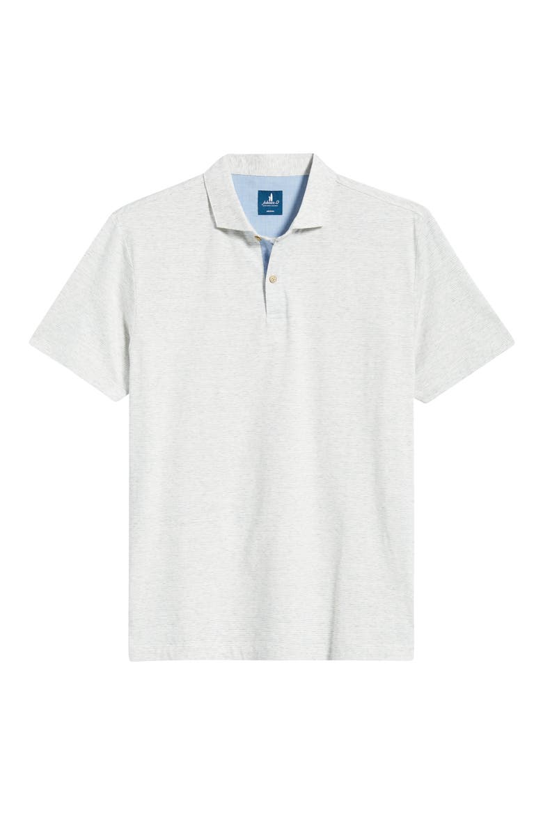 Thatcher Stripe Cotton Blend Polo, Alternate, color, LIGHT GRAY