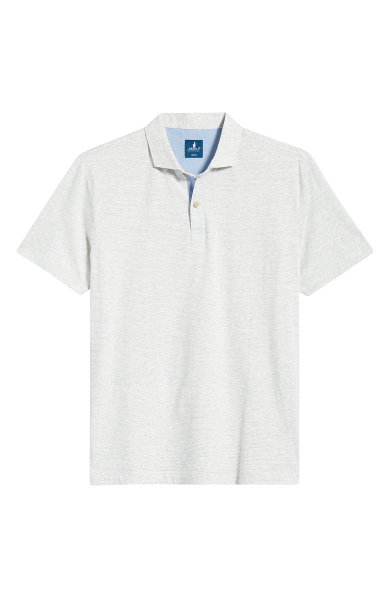 johnnie-O Thatcher Stripe Cotton Blend Polo, Alternate, color, Light Gray