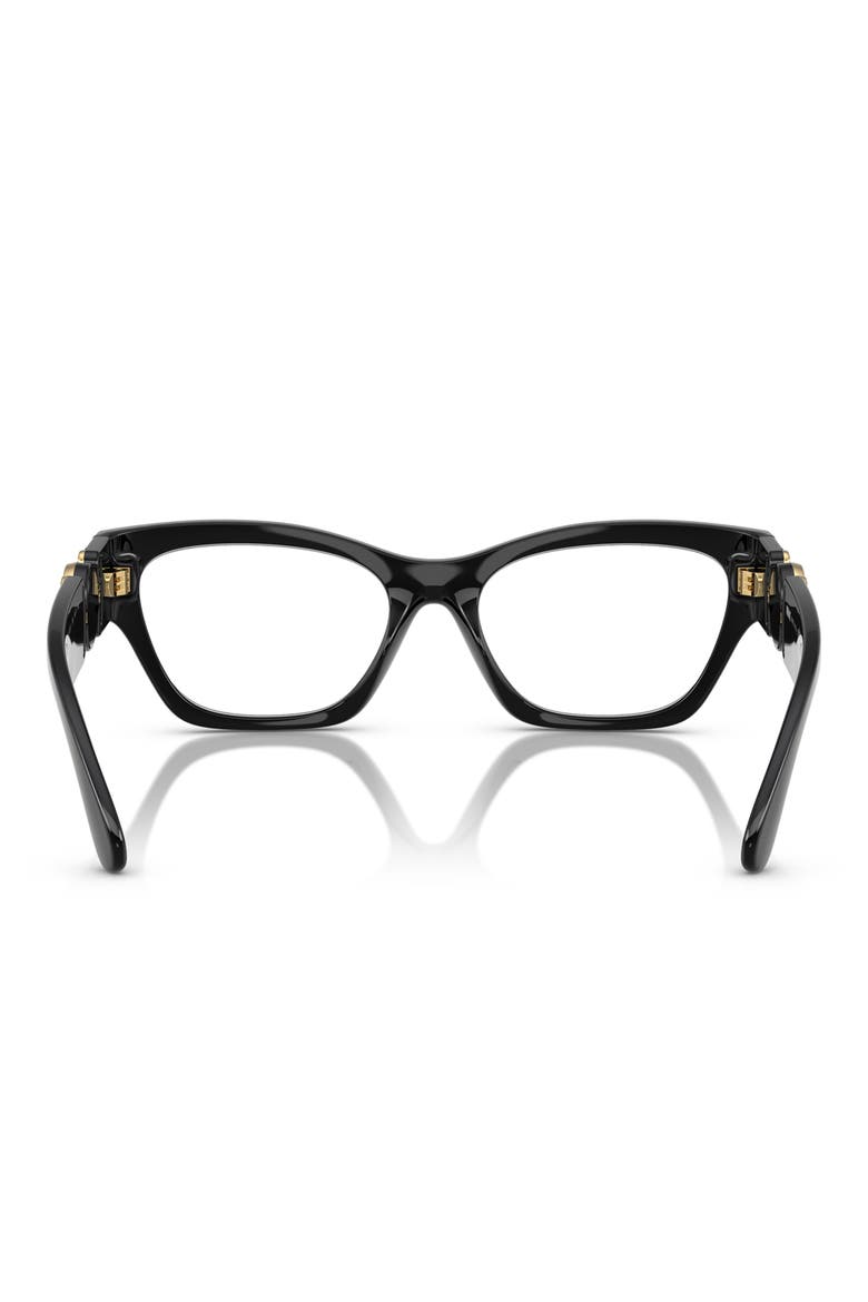 52mm Cat Eye Optical Glasses, Alternate, color, BLACK