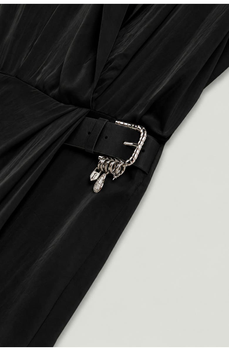 Nocturne Embellished Belt-Detail Maxi Dress, Alternate, color, Black