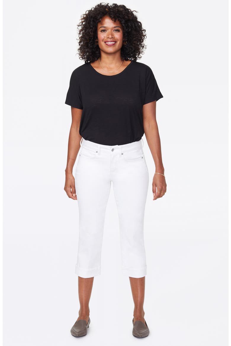 Marilyn Straight Leg Capri Jeans, Alternate, color, OPTIC WHITE