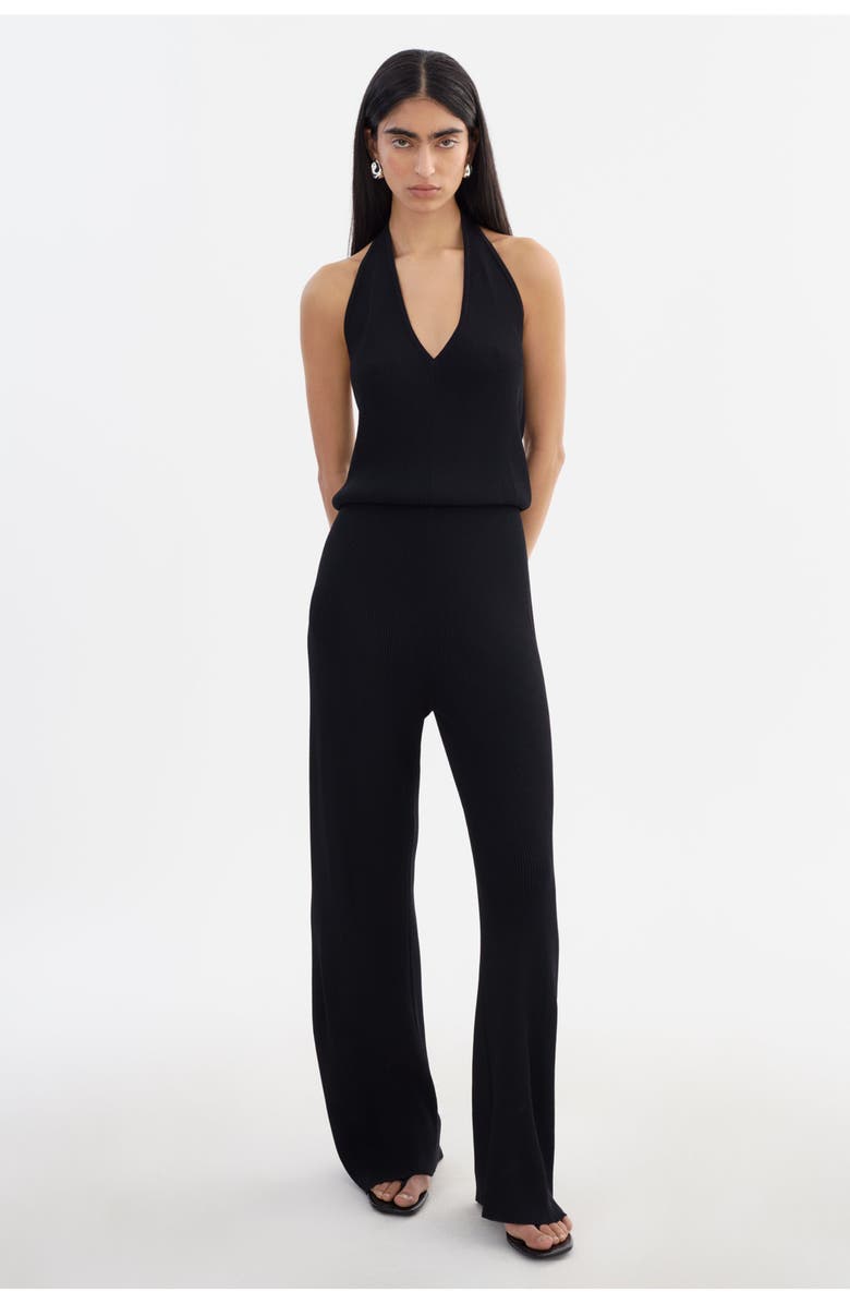 LAMARQUE NURIA | Rib Knit Jumpsuit, Alternate, color, Black
