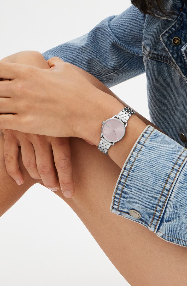 COACH Elliot Bracelet Watch, 28mm, Alternate, color, Pink