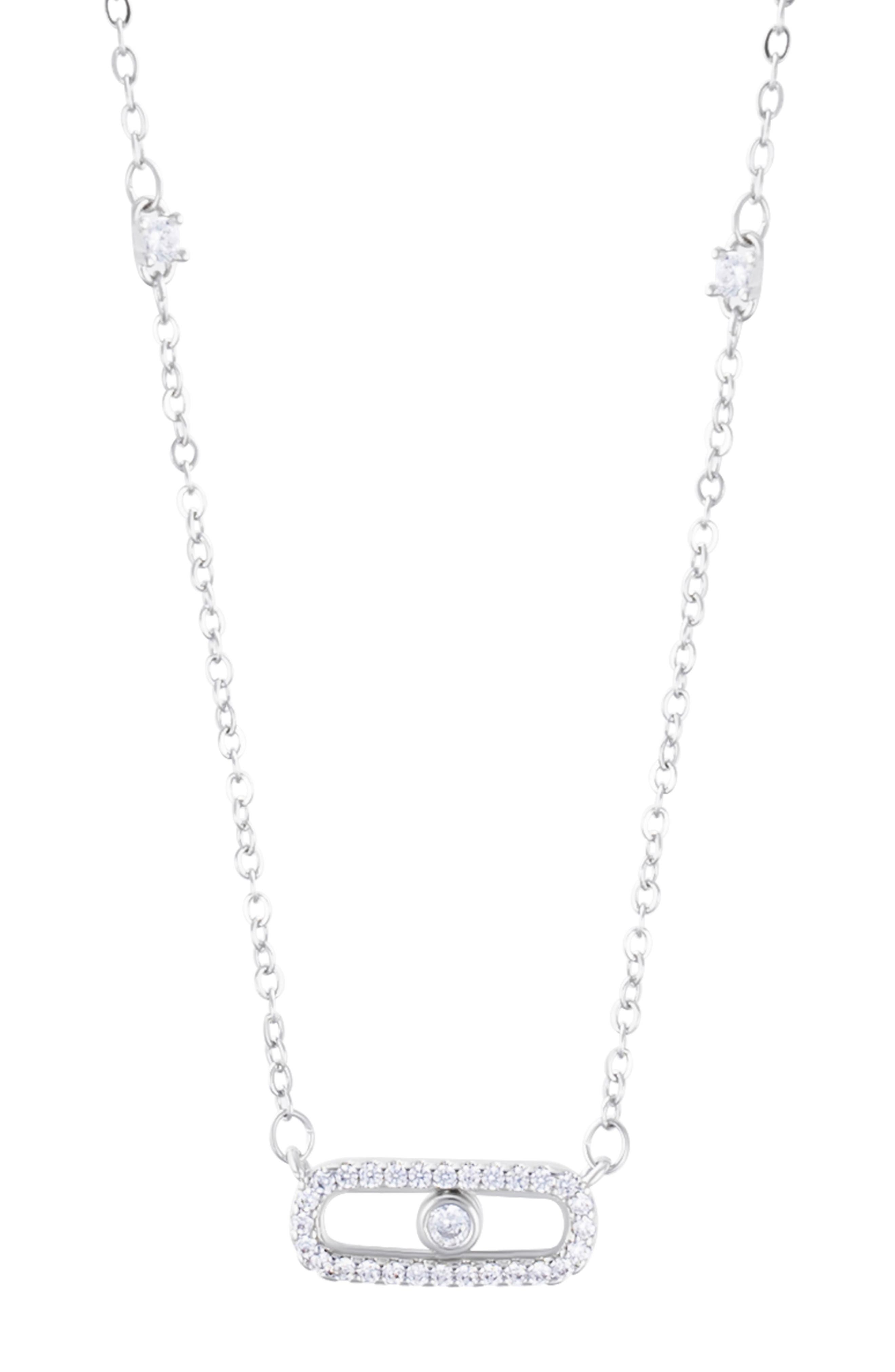 Adornia Pavé Cubic Zirconia Pendant Necklace