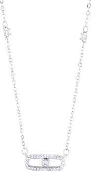 Adornia Pavé Cubic Zirconia Pendant Necklace