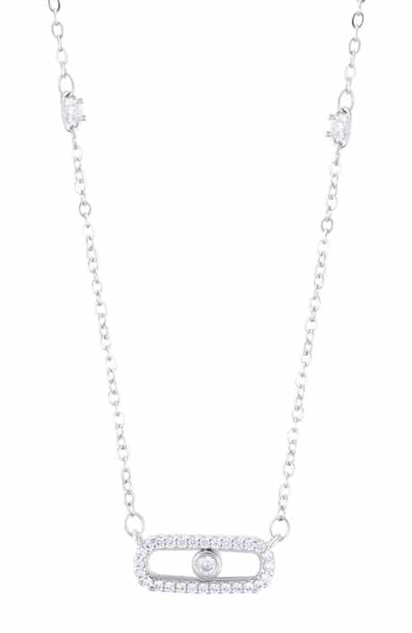 Adornia Pavé Cubic Zirconia Pendant Necklace
