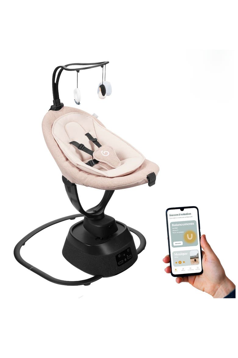 Swoon Evolution Connect Baby Swing, Alternate, color, OFF WHITE